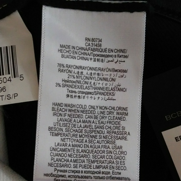 SALE! NWD BCBGMaxazria Sasha Blk/Wht Leggings Pant - Picture 5 of 6